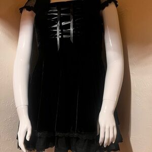 killstar black ruffle dress